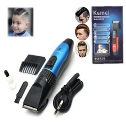 Máquina de Cortar Cabelo Barba Bigode Recarregável KM-730 Azul - 7 Máquina de Cortar Cabelo Barba Bigode Recarregável KM-730 Azul - 7