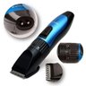 Máquina de Cortar Cabelo Barba Bigode Recarregável KM-730 Azul - 5