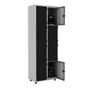 Ver imagem 1 de Armário Roupeiro Aço 8 Portas Guarda Volume Ea702 Preto