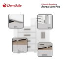 Ver imagem 6 de Guarda Roupa Casal Riva Branco Amêndola Touch Flex com Espelho e Pés e Cômoda Sapateira Áurea Branco