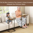 Ver mais imagens de Mesa Lateral Multiuso para Notebook com Cesto e Porta-copos Preto