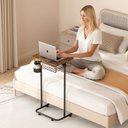Ver imagem 3 de Mesa Lateral Multiuso para Notebook com Cesto e Porta-copos Preto