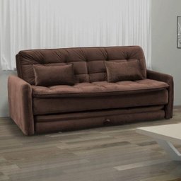 Sofá Cama 3 Lugares com 2 Almofadas Madalena  - 2