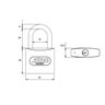 Cadeado Mala Gaveta Armário Caixa C/ Chave Metal 20mm Stam - 4