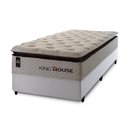 Ver imagem 3 de Conjunto Cama Box Solteirão c/ Molas Ensacadas New York Branco 96x203x73