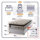 Ver imagem 4 de Conjunto Cama Box Solteirão c/ Molas Ensacadas New York Branco 96x203x73