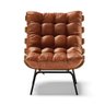 Poltrona Costela Couríssimo Base de Metal- D'Rossi - Nozes - 3