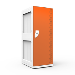 Armário de Plástico 01 Porta - Módulo Duplo - Nk 1371 Nilko Armários Laranja Cadeado Padrão - 1