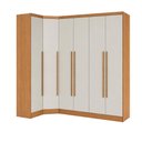 Ver imagem 5 de Guarda Roupa de Canto Safira 6 Portas de Bater 6 Gavetas MDF Cumaru-Fendi 371cm