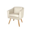 Ver imagem 2 de Kit 2 Poltronas para Sala Recepção Escritório Consultório Suede Bege