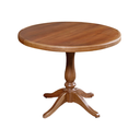 Ver imagem 1 de Mesa de Jantar Redonda Rústica 1m Madeira Maciça Madalena - Castanho