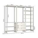 Ver imagem 4 de Estante Closet Yes com 2 Cabideiros e 3 Gavetas - Branco