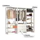 Ver imagem 3 de Estante Closet Yes com 2 Cabideiros e 3 Gavetas - Branco