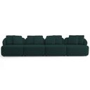 Ver imagem 2 de Sofá 5 Lugares para Sala de Estar Living 388cm Arlo F04 Veludo Verde Tc-12015 - Lyam Decor