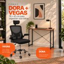 Ver imagem 4 de Conjunto de Escritório Mesa Dora e Cadeira Diretor Vegas Preto