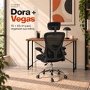 Ver imagem 5 de Conjunto de Escritório Mesa Dora e Cadeira Diretor Vegas Preto