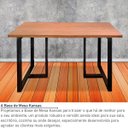 Ver imagem 2 de Base de Mesa de Jantar Kansas para Tampos de Vidro Pedra e Madeira até 200cm X 100cm - Preta