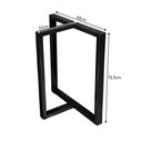 Ver imagem 4 de Base de Mesa de Jantar Kansas para Tampos de Vidro Pedra e Madeira até 200cm X 100cm - Preta