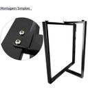 Ver imagem 5 de Base de Mesa de Jantar Kansas para Tampos de Vidro Pedra e Madeira até 200cm X 100cm - Preta