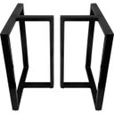 Ver imagem 1 de Base de Mesa de Jantar Kansas para Tampos de Vidro Pedra e Madeira até 200cm X 100cm - Preta