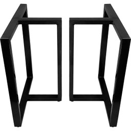 Base de Mesa de Jantar Kansas para Tampos de Vidro Pedra e Madeira até 200cm X 100cm - Preta - 1
