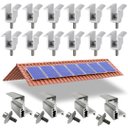 Ver imagem 1 de Kit Fixador Grampo Final e Intermediário Linha C para 07 Placas Painel Solar Alumínio e Inox | Perfi