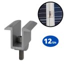Ver imagem 2 de Kit Fixador Grampo Final e Intermediário Linha C para 07 Placas Painel Solar Alumínio e Inox | Perfi