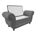 Ver imagem 3 de Recamier com Baú Grécia Namoradeira Calçadeira 195cm Suede D'Rossi - Grafite
