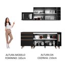 Ver imagem 6 de Armário de Cozinha Compacta 200cm Preto Reims Madesa 01