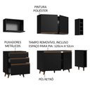 Ver imagem 5 de Armário de Cozinha Compacta 200cm Preto Reims Madesa 01
