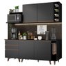 Armário de Cozinha Compacta 200cm Preto Reims Madesa 01 - 3