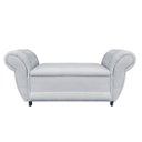 Ver imagem 2 de Recamier com Baú Grécia Namoradeira Calçadeira 195 cm Suede D'Rossi - Cinza