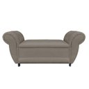 Ver imagem 1 de Recamier com Baú Grécia Namoradeira Calçadeira 195 cm Suede D'Rossi - Marrom Rato