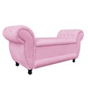 Ver imagem 2 de Recamier com Baú Grécia Namoradeira Calçadeira 195cm Suede D'Rossi - Rosa Bebê