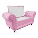 Ver imagem 4 de Recamier com Baú Grécia Namoradeira Calçadeira 195cm Suede D'Rossi - Rosa Bebê
