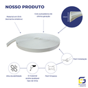 Ver imagem 2 de Moldura Boiserie Eva Autocolante Flexível Star 4cmx1cm 15mts - Branco