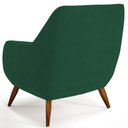 Ver imagem 6 de Poltrona Decorativa Fixa Pés de Madeira Paloma D02 Veludo Verde B-303 - Lyam Decor