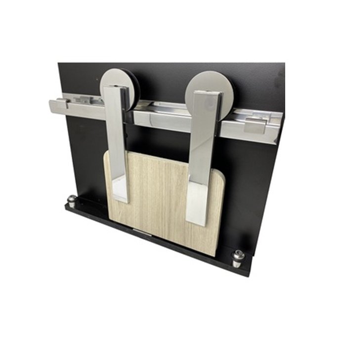 Porta De Correr Lisa 210X82 Natural Kit Aparente C/ Puxador 40cm - 2