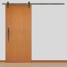 Porta De Correr Lisa 210X82 Natural Kit Aparente C/ Puxador 40cm - 1