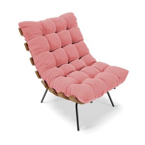 Poltrona Costela Suede D'Rossi - Rose