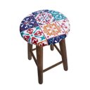 Ver imagem 4 de Kit C/ 4 Capas de Banqueta/banco Impermeável C/ Elástico Azulejo