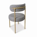 Ver imagem 4 de Cadeira Sala Jantar Margara Kit 8 Base Aço Dourado Linho D03 - D'Rossi