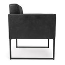 Ver imagem 7 de Kit 2 Poltronas Elisa Corano Preto Base Metálica Industrial Preto - D'Rossi