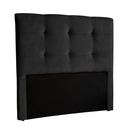Ver imagem 1 de Cabeceira Casal Preto Veludo Fit Nature 138x136