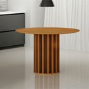Ver imagem 5 de Conjunto Sala de Jantar Flora 1,08m Tampo MDF com 4 Cadeiras Cinamomo/Linho Cinza