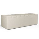 Ver imagem 1 de Calçadeira Recamier Baú para Cama de Casal Dália 140x50 Cm W01 Linho Champagne - Lyam Decor