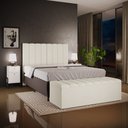Ver imagem 2 de Calçadeira Recamier Baú para Cama de Casal Dália 140x50 Cm W01 Linho Champagne - Lyam Decor
