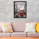 Ver imagem 2 de Quadro Fotografia Ônibus Londres Vermelho 24x18cm - com vidro:Madeira branca