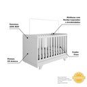 Ver imagem 5 de Jogo de Quarto Infantil Retrô Cômoda e Berço Branco Brilho - Móveis Peroba