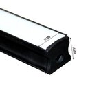 Ver imagem 2 de Perfil Sobrepor Slim Alumínio Preto 17x14mm para Fita de Led 1 Metro